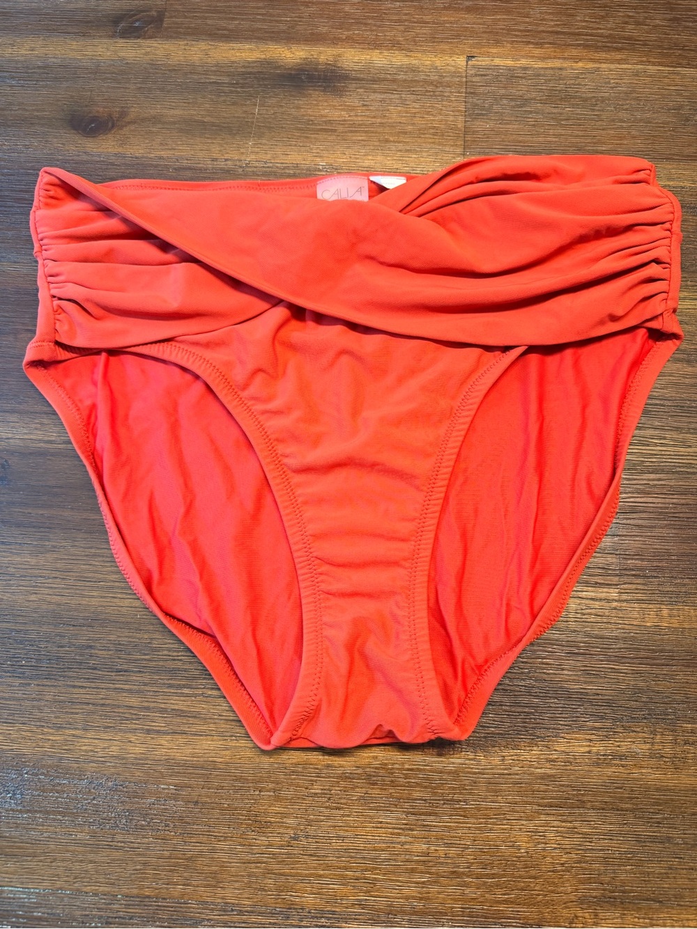 CALIA by Carrie Underwood Coral-Orange Twist Bikini Bottoms